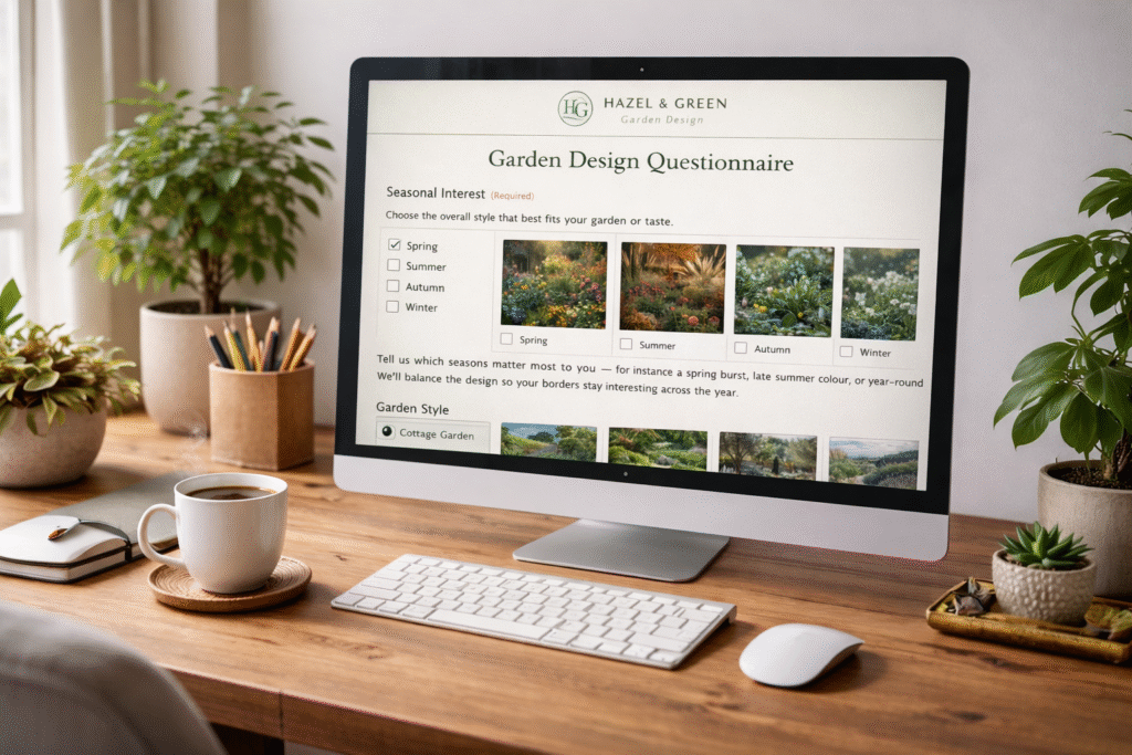 imovie desk and questionnaire